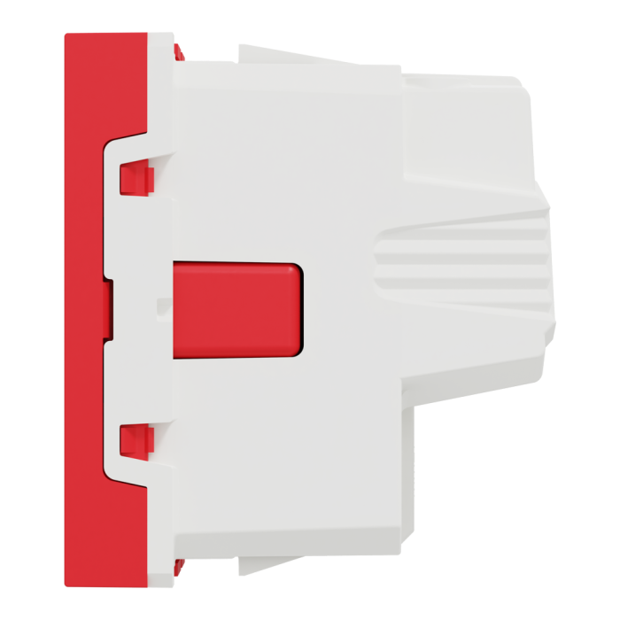 Розетка, 16 А, 2 модулі, червона, Unica New, Schneider Electric [NU303703]
