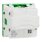 Розетка, 16 А, 2 модулі, зелена, Unica New, Schneider Electric [NU303706]