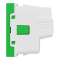 Розетка, 16 А, 2 модулі, зелена, Unica New, Schneider Electric [NU303706]