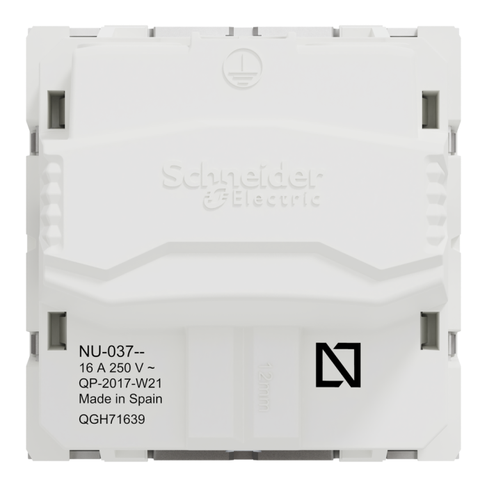 Розетка, 16 А, 2 модулі, алюмінієва, Unica New, Schneider Electric [NU303730]