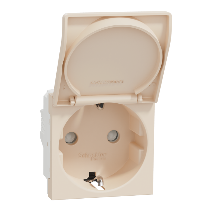 Розетка, 16 А, 2 модулі, Unica New, Schneider Electric [NU303744TA]