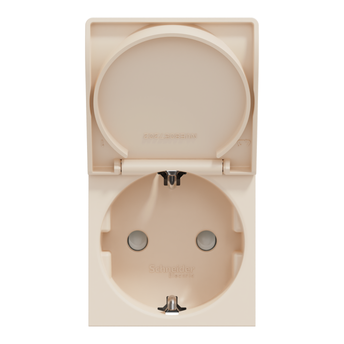 Розетка, 16 А, 2 модулі, Unica New, Schneider Electric [NU303744TA]