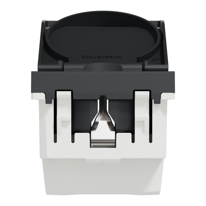 Розетка, 16 А, 2 модулі, чорна, Unica New, Schneider Electric [NU303754TA]