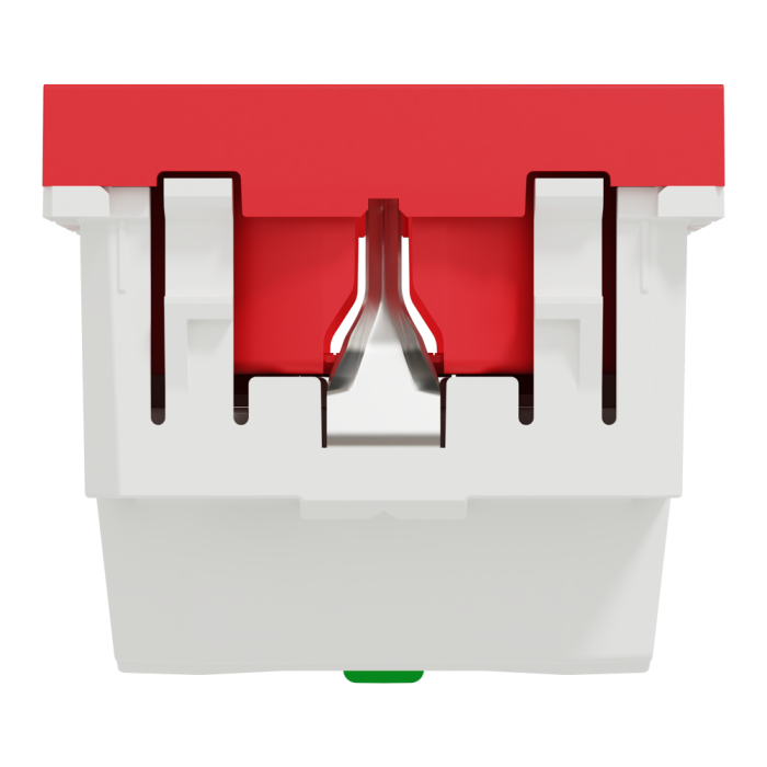 Розетка, 16 А, 2 модулі, червона, Unica New, Schneider Electric [NU305703]