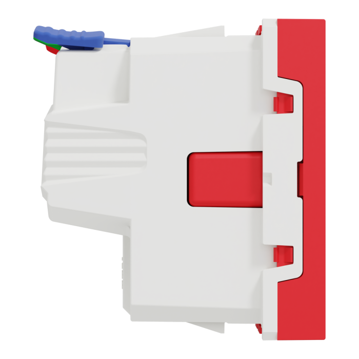 Розетка, 16 А, 2 модулі, червона, Unica New, Schneider Electric [NU305703]