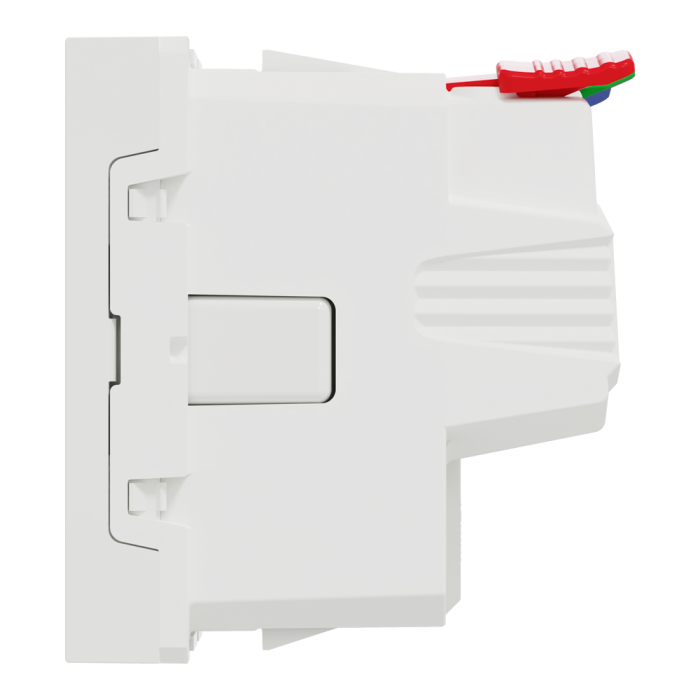 Розетка, 16 А, 2 модулі, біла, Unica New, Schneider Electric [NU305718]