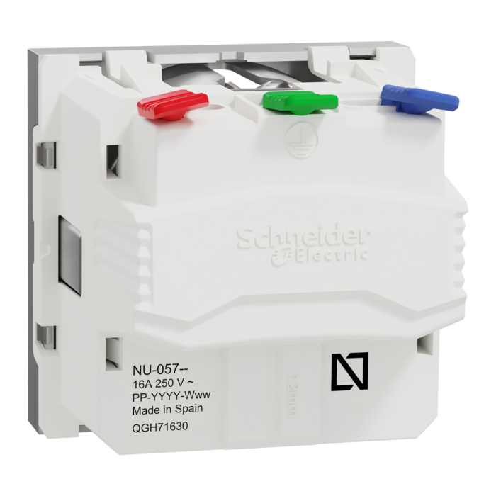Розетка, 16 А, 2 модулі, алюмінієва, Unica New, Schneider Electric [NU305730]