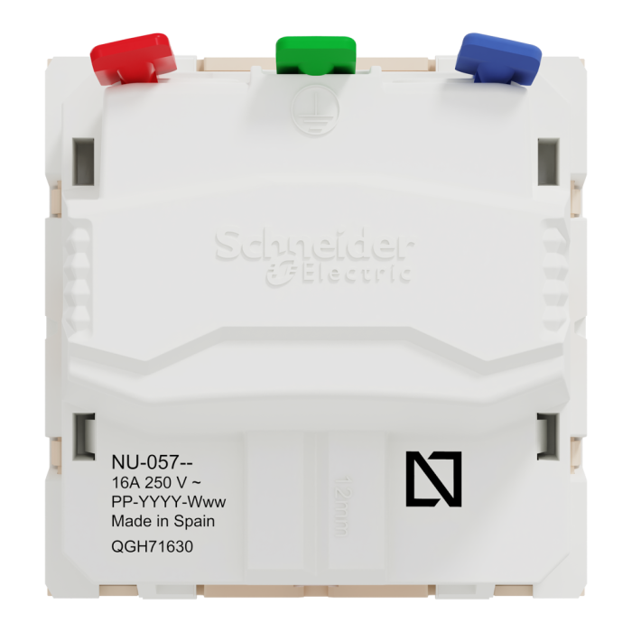 Розетка, 16 А, 2 модулі, Unica New, Schneider Electric [NU305744]