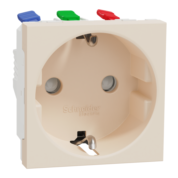 Розетка, 16 А, 2 модулі, Unica New, Schneider Electric [NU305744]