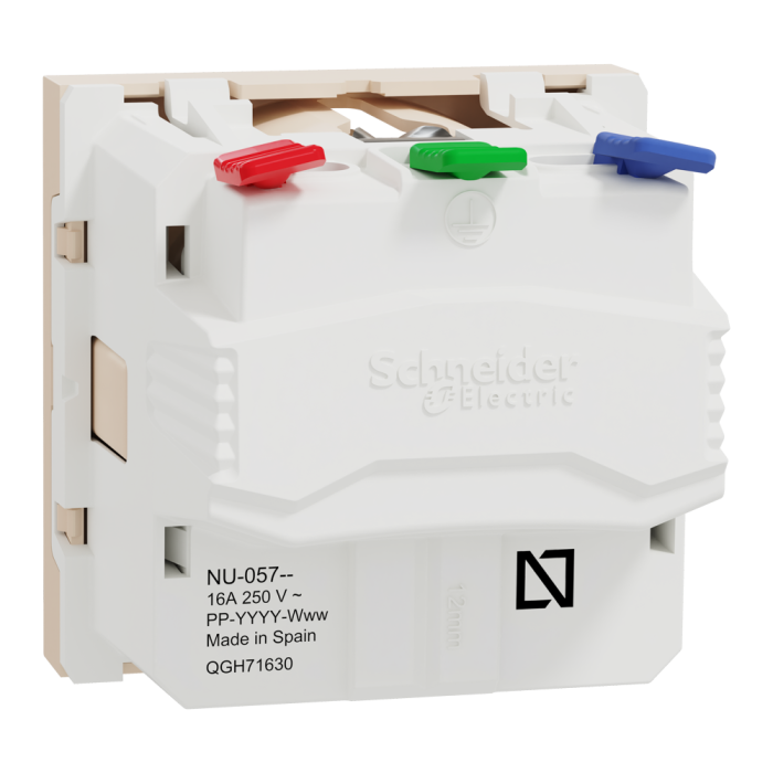 Розетка, 16 А, 2 модулі, Unica New, Schneider Electric [NU305744]