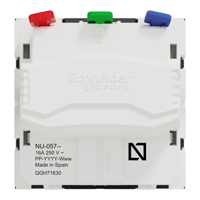 Розетка, 16 А, 2 модулі, чорна, Unica New, Schneider Electric [NU305754]