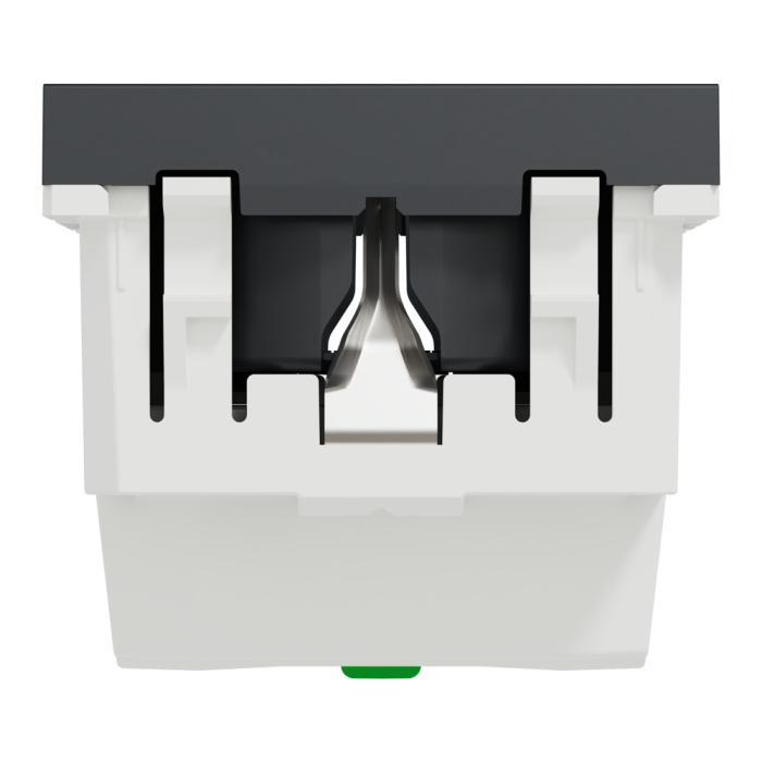 Розетка, 16 А, 2 модулі, чорна, Unica New, Schneider Electric [NU305754]