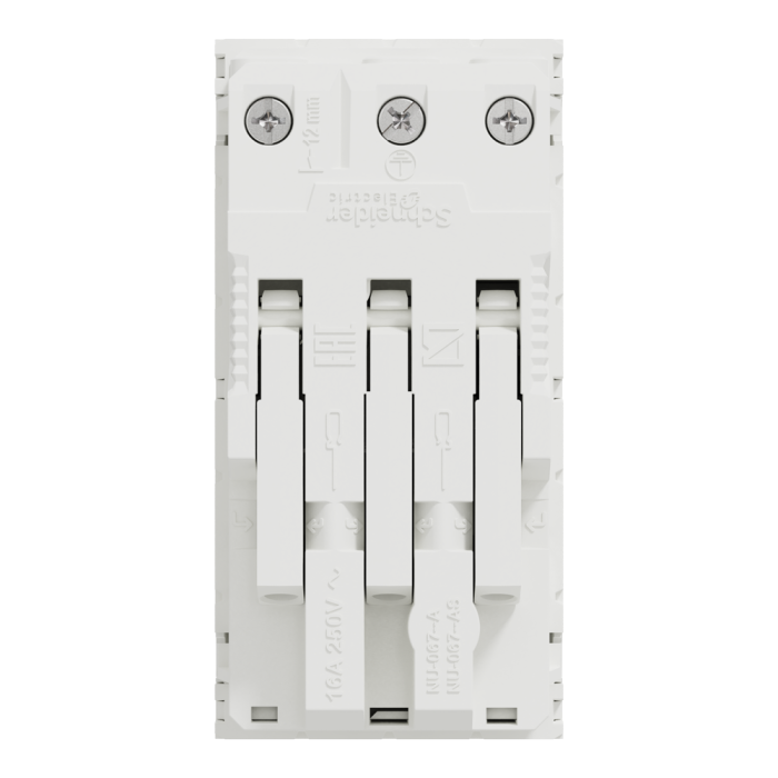 Розетка, 16 А, 4 модулі, біла, Unica New, Schneider Electric [NU306718A]