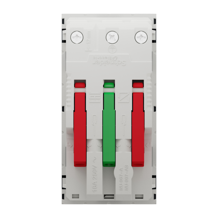 Розетка, 16 А, 4 модулі, чорна, Unica New, Schneider Electric [NU306754A]