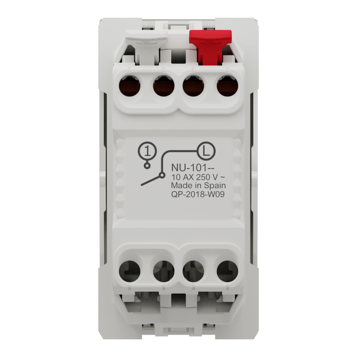 Вимикач, 1-клавішний, 10 А, 1 модуль, білий, Unica New, Schneider Electric [NU310118]