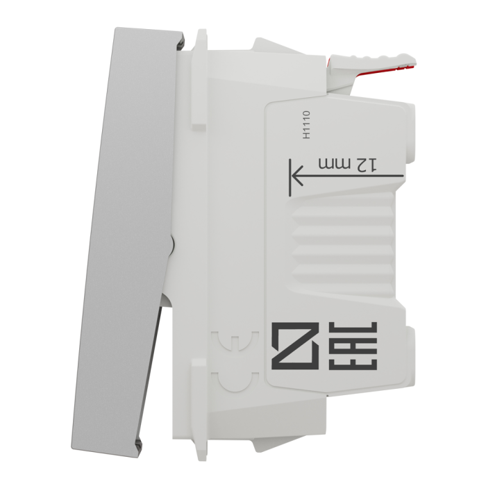 Вимикач, 1-клавішний, 10 А, 1 модуль, алюмінієвий, Unica New, Schneider Electric [NU310130]