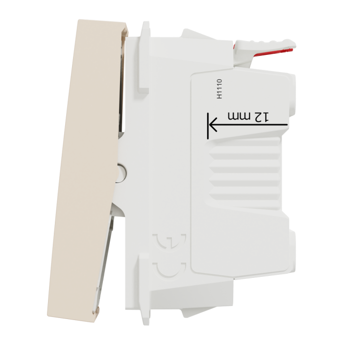 Вимикач, 1-клавішний, 10 А, 1 модуль, Unica New, Schneider Electric [NU310144]