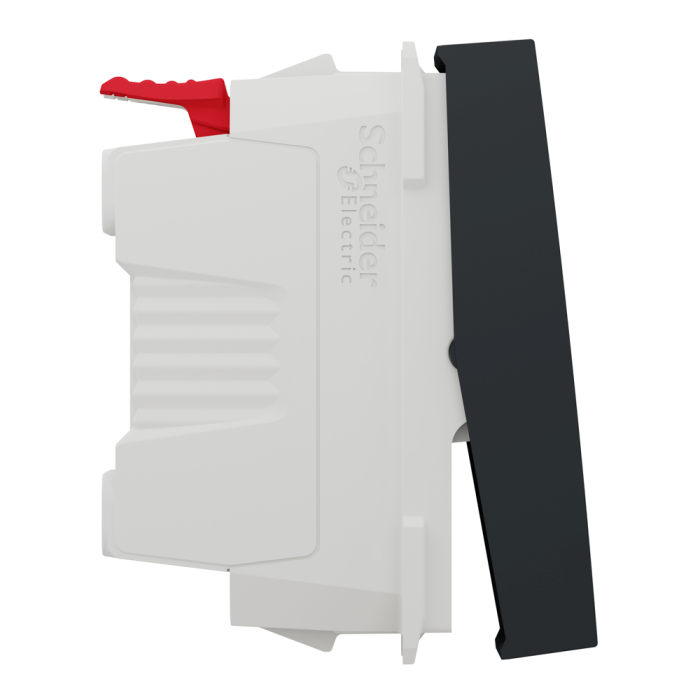 Вимикач, 1-клавішний, 10 А, 1 модуль, чорний, Unica New, Schneider Electric [NU310154]