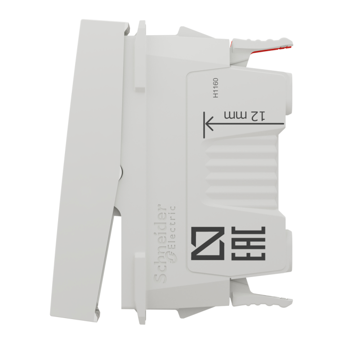 Вимикач, 1-клавішний, 10 А, 1 модуль, білий, Unica New, Schneider Electric [NU310318]