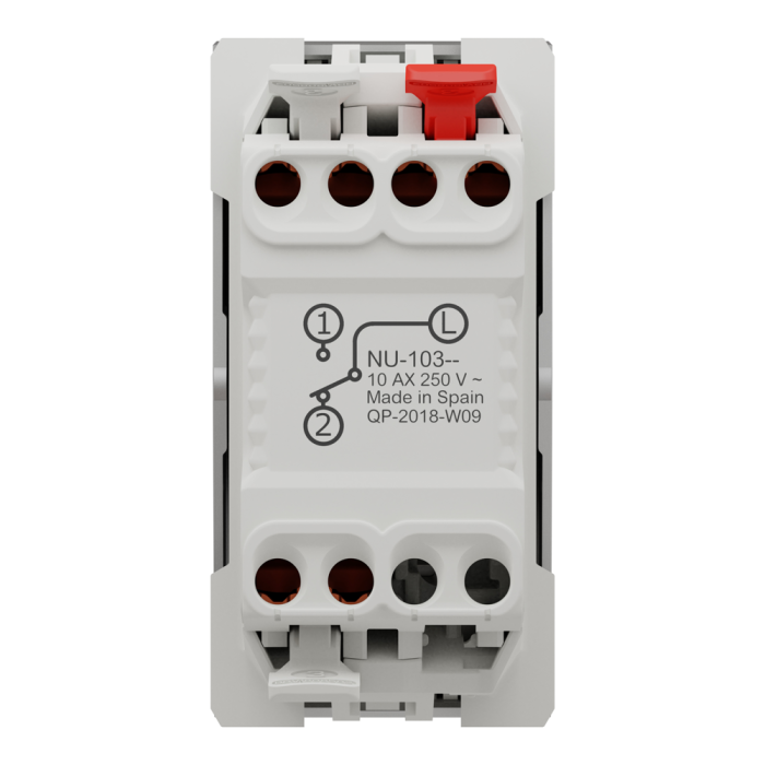 Вимикач, 1-клавішний, 10 А, 1 модуль, алюмінієвий, Unica New, Schneider Electric [NU310330]