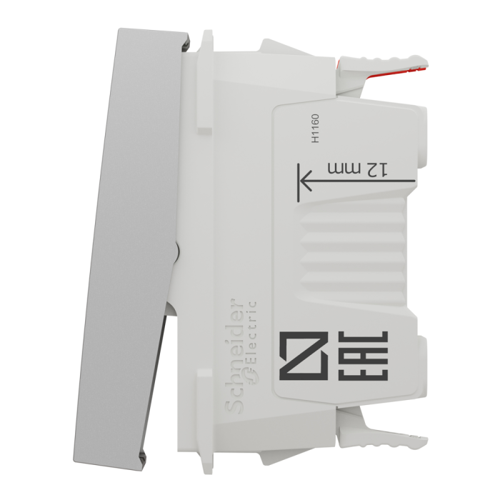 Вимикач, 1-клавішний, 10 А, 1 модуль, алюмінієвий, Unica New, Schneider Electric [NU310330]