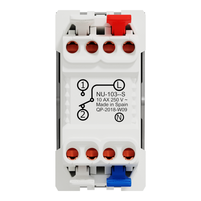 Вимикач, 1-клавішний, 10 А, 1 модуль, алюмінієвий, Unica New, Schneider Electric [NU310330S]