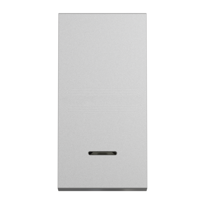 Вимикач, 1-клавішний, 10 А, 1 модуль, алюмінієвий, Unica New, Schneider Electric [NU310330S]