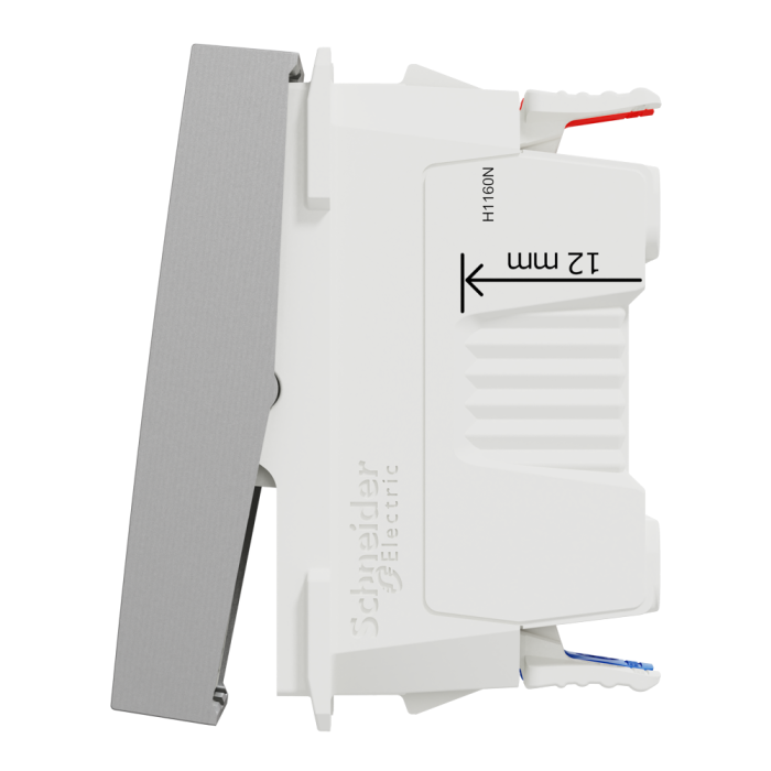 Вимикач, 1-клавішний, 10 А, 1 модуль, алюмінієвий, Unica New, Schneider Electric [NU310330S]