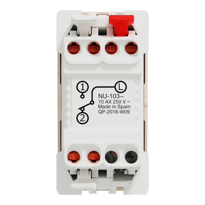 Вимикач, 1-клавішний, 10 А, 1 модуль, Unica New, Schneider Electric [NU310344]