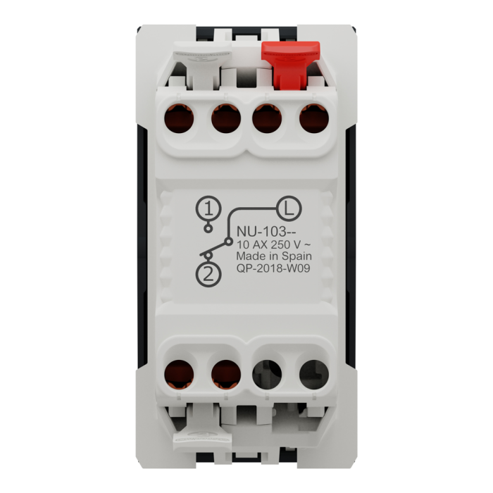 Вимикач, 1-клавішний, 10 А, 1 модуль, чорний, Unica New, Schneider Electric [NU310354]