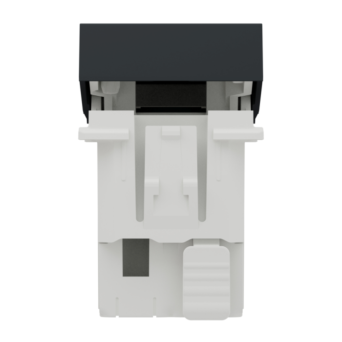 Вимикач, 1-клавішний, 10 А, 1 модуль, чорний, Unica New, Schneider Electric [NU310354]