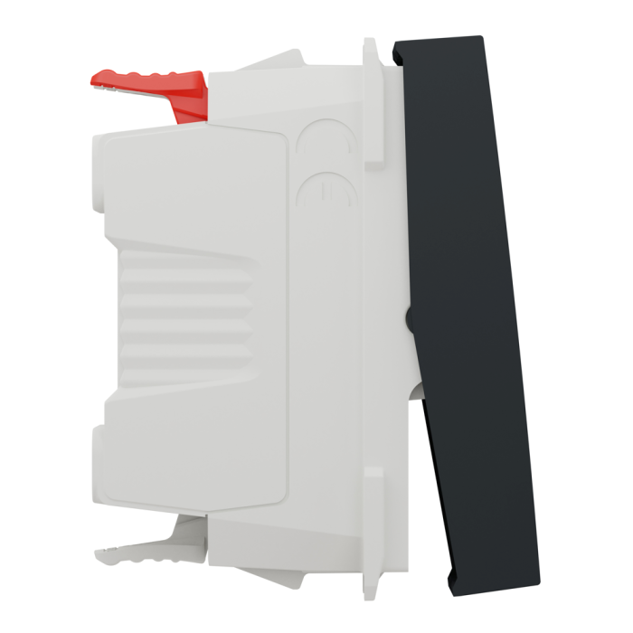 Вимикач, 1-клавішний, 10 А, 1 модуль, чорний, Unica New, Schneider Electric [NU310354]