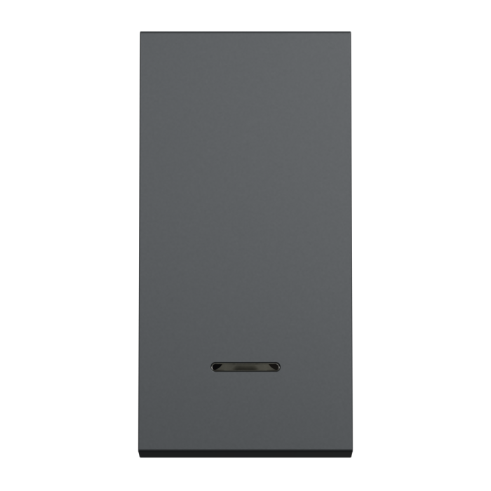 Вимикач, 1-клавішний, 10 А, 1 модуль, чорний, Unica New, Schneider Electric [NU310354S]