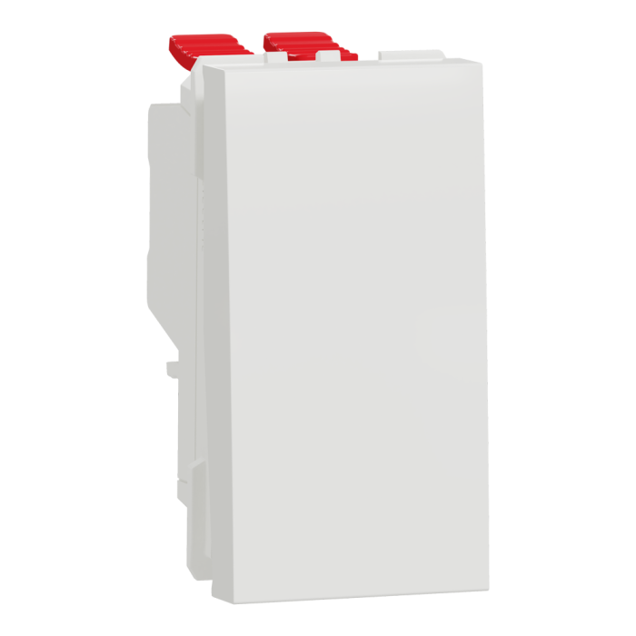 Вимикач, 1-клавішний, 10 А, 1 модуль, білий, Unica New, Schneider Electric [NU310518]