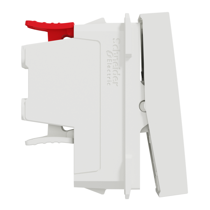 Вимикач, 1-клавішний, 10 А, 1 модуль, білий, Unica New, Schneider Electric [NU310518]