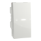 Кнопка, 1-клавішна, 10 А, 1 модуль, біла, Unica New, Schneider Electric [NU310618]