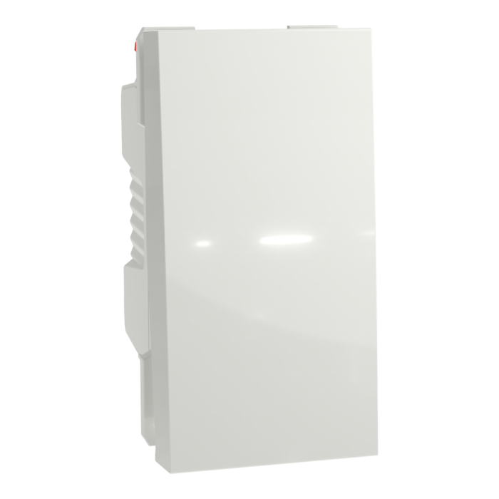 Кнопка, 1-клавішна, 10 А, 1 модуль, біла, Unica New, Schneider Electric [NU310618]