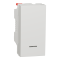 Кнопка, 1-клавішна, 10 А, 1 модуль, біла, Unica New, Schneider Electric [NU310618N]
