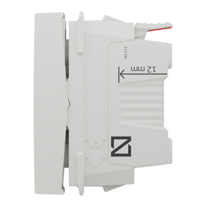 Кнопка, 1-клавішна, 10 А, 1 модуль, біла, Unica New, Schneider Electric [NU310618N]