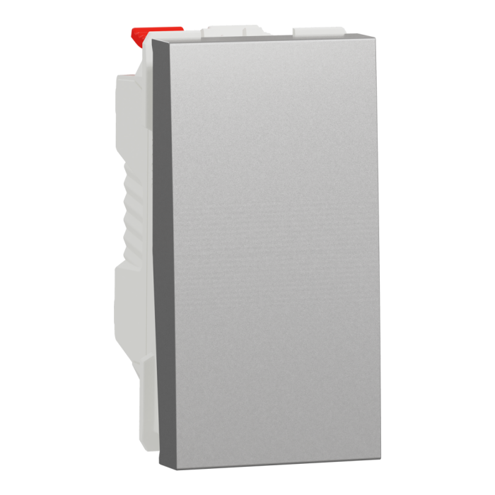 Кнопка, 1-клавішна, 10 А, 1 модуль, алюмінієва, Unica New, Schneider Electric [NU310630]