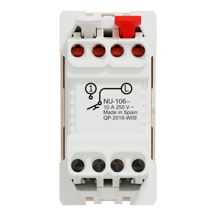 Кнопковий перемикач, 1-клавішний, 10 А, 1 модуль, Unica New, Schneider Electric [NU310644]