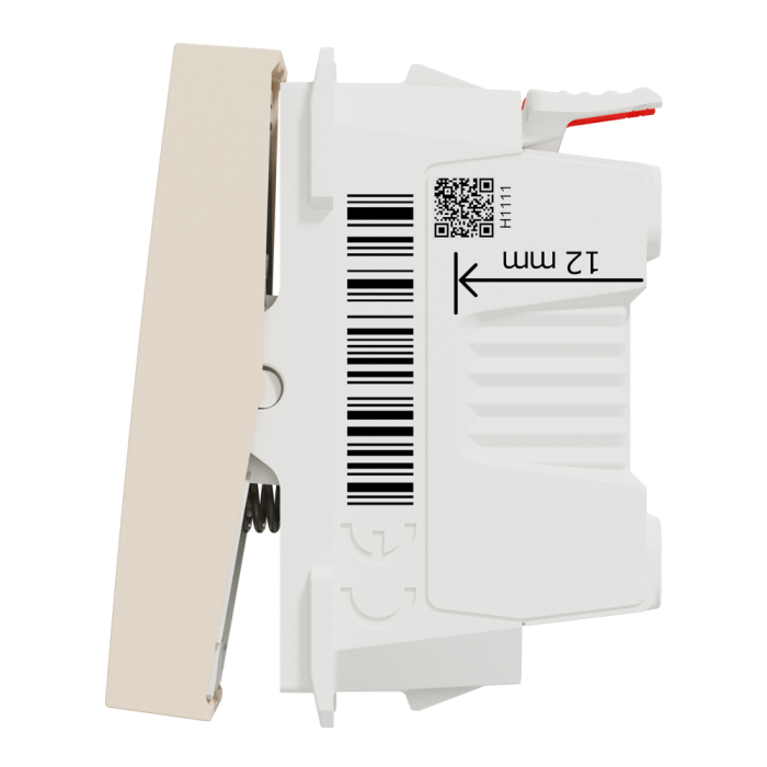 Кнопковий перемикач, 1-клавішний, 10 А, 1 модуль, Unica New, Schneider Electric [NU310644]