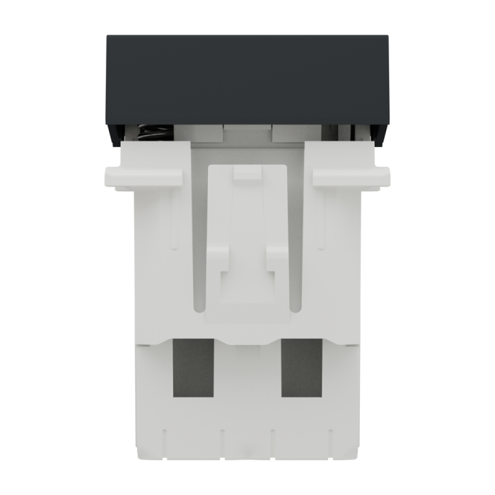 Кнопка, 1-клавішна, 10 А, 1 модуль, чорна, Unica New, Schneider Electric [NU310654N]