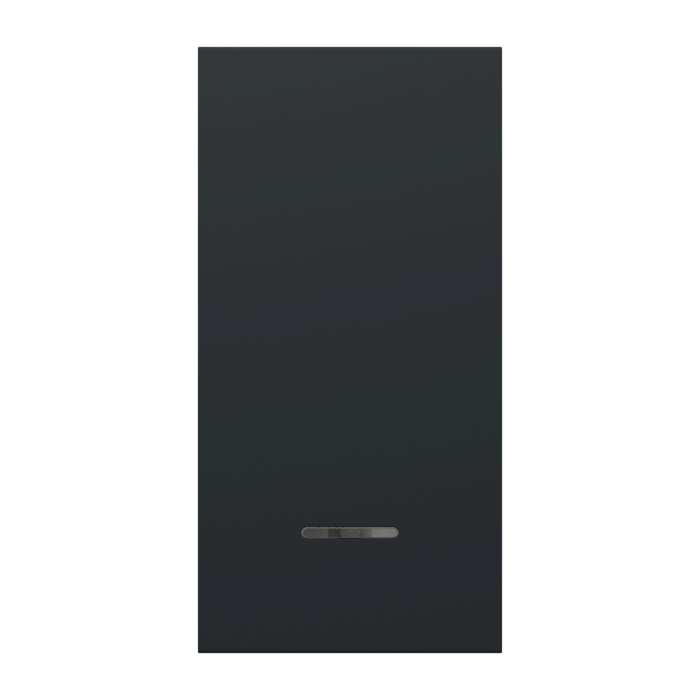 Кнопка, 1-клавішна, 10 А, 1 модуль, чорна, Unica New, Schneider Electric [NU310654N]