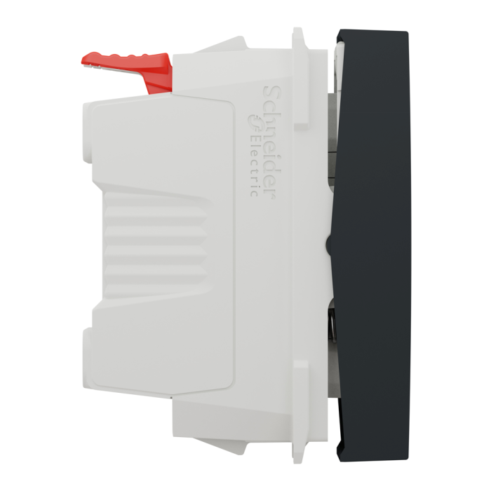 Кнопка, 1-клавішна, 10 А, 1 модуль, чорна, Unica New, Schneider Electric [NU310654N]