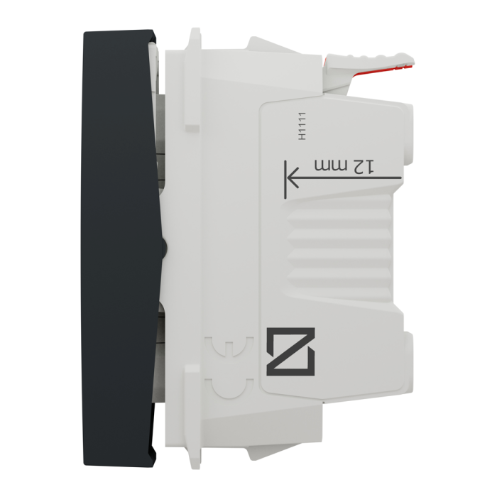 Кнопка, 1-клавішна, 10 А, 1 модуль, чорна, Unica New, Schneider Electric [NU310654N]