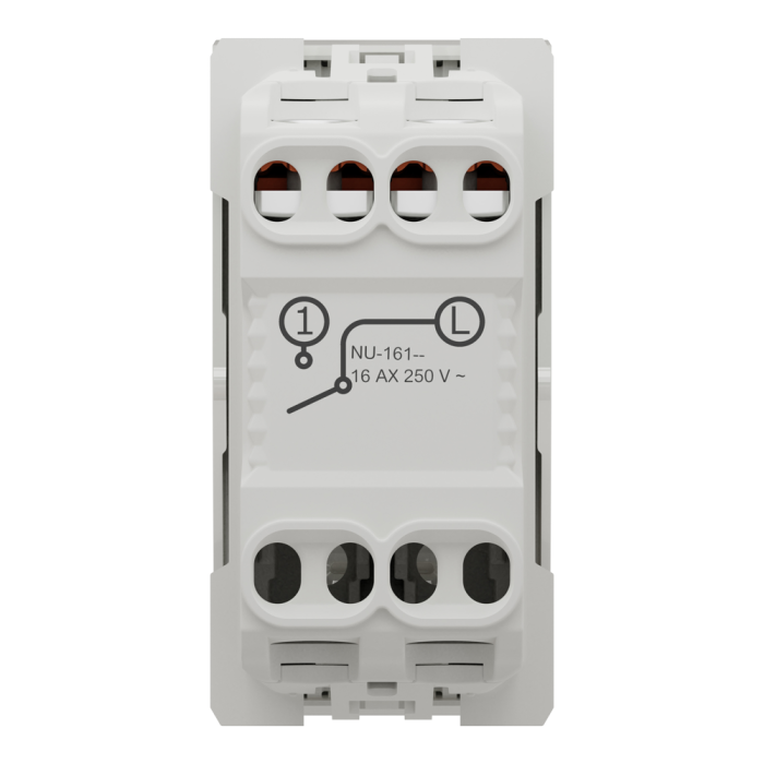 Вимикач, 1-клавішний, 16 А, 1 модуль, білий, Unica New, Schneider Electric [NU316118]