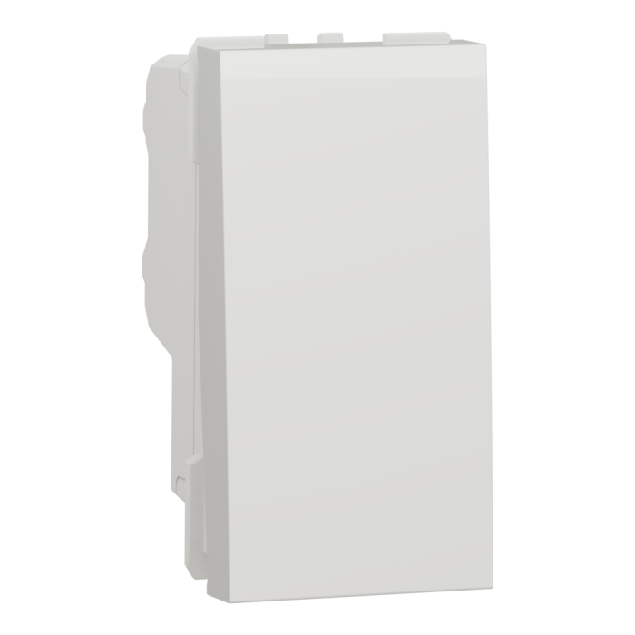 Вимикач, 1-клавішний, 10 А, 1 модуль, білий, Unica New, Schneider Electric [NU316218]