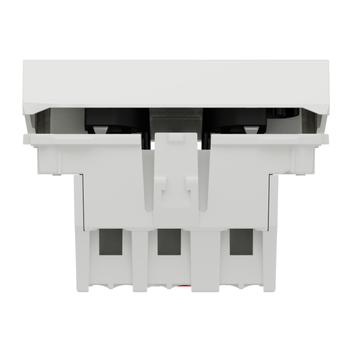 Вимикач, 1-клавішний, 10 А, 2 модулі, білий, Unica New, Schneider Electric [NU320118]