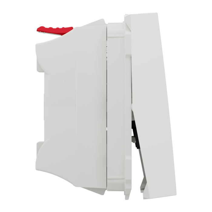 Вимикач, 1-клавішний, 10 А, 2 модулі, білий, Unica New, Schneider Electric [NU320118]